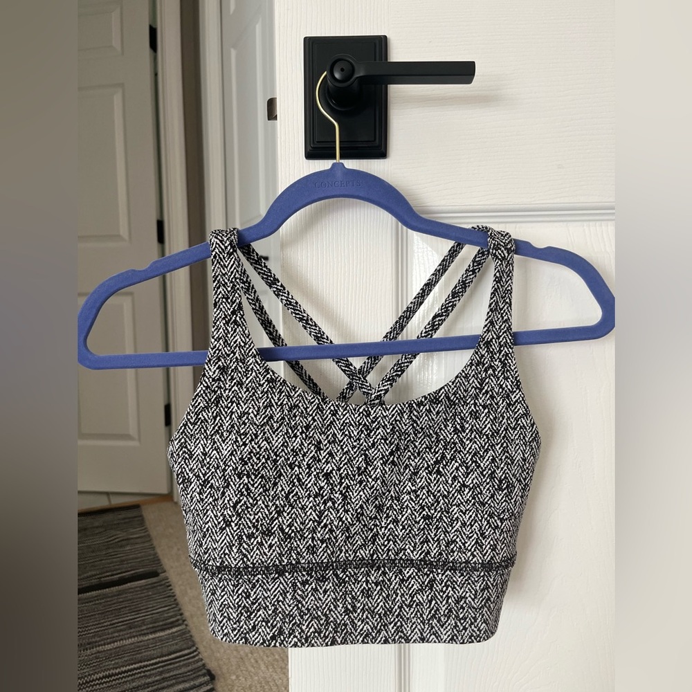 LULULEMON Size 6 Herringbone Long Line Sports Bra